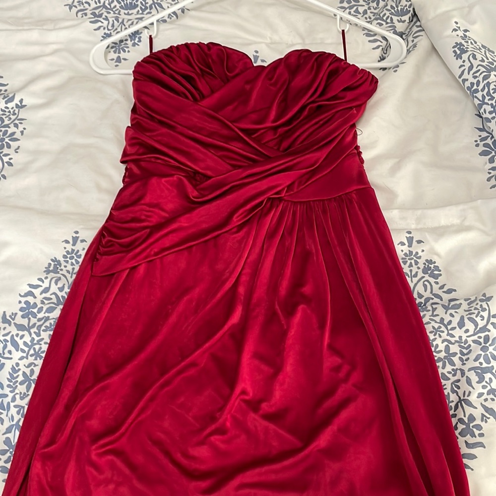EXPRESS Maroon/Red Silky Formal Dress, Size Small